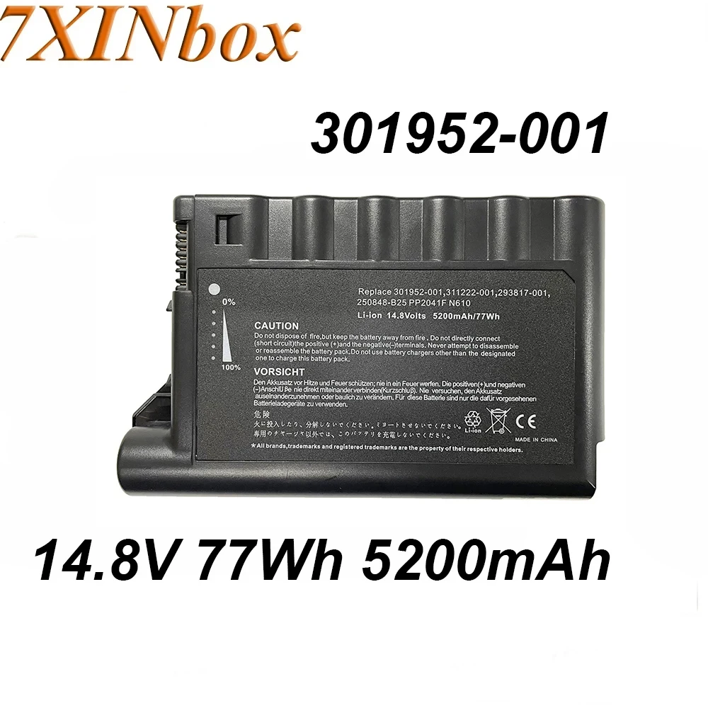 

7xinbox 301952-001 311222-001 14,8 V 5200mAh Аккумулятор для ноутбука HP COMPAQ Evo N600 N600C N610C N610V N620C серии PP2040 PP2041F