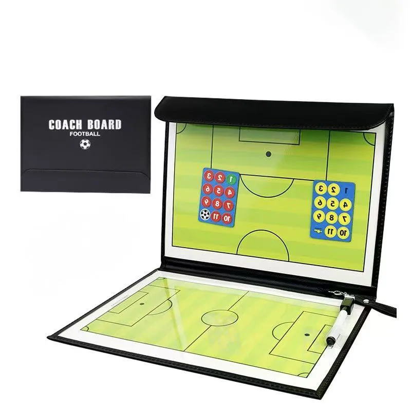 Foldable Tactic Board Soccer Basketball Match Training Coach Clipboard Football Training Tactics Clipboard With Marker Pen Acces