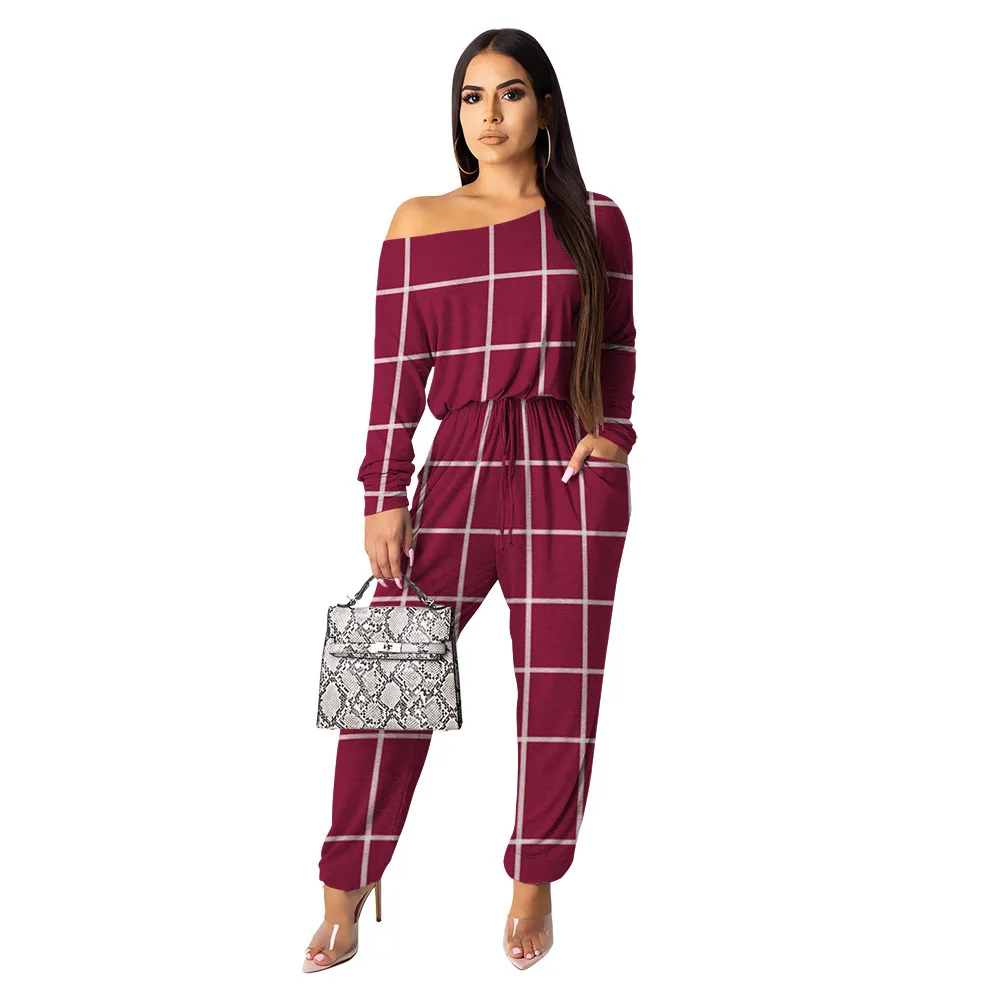 European and American women's fashion and leisure multi-color printing women's jumpsuit jumpsuit jumpsuit women