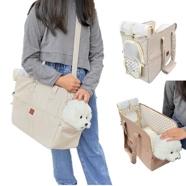Pet Crossbody Shoulder Bag Canvas Cat Dog Carrier Backpack Travel Tote Shoulder Bags Mesh Sling Carry Pack Pet Carrying Supplies Pet Crossbody Shoulder Bag Canvas Cat Dog Carrier Backpack Travel Tote Shoulder Bags Mesh Sling Carry Pack Pet Carrying Supplies