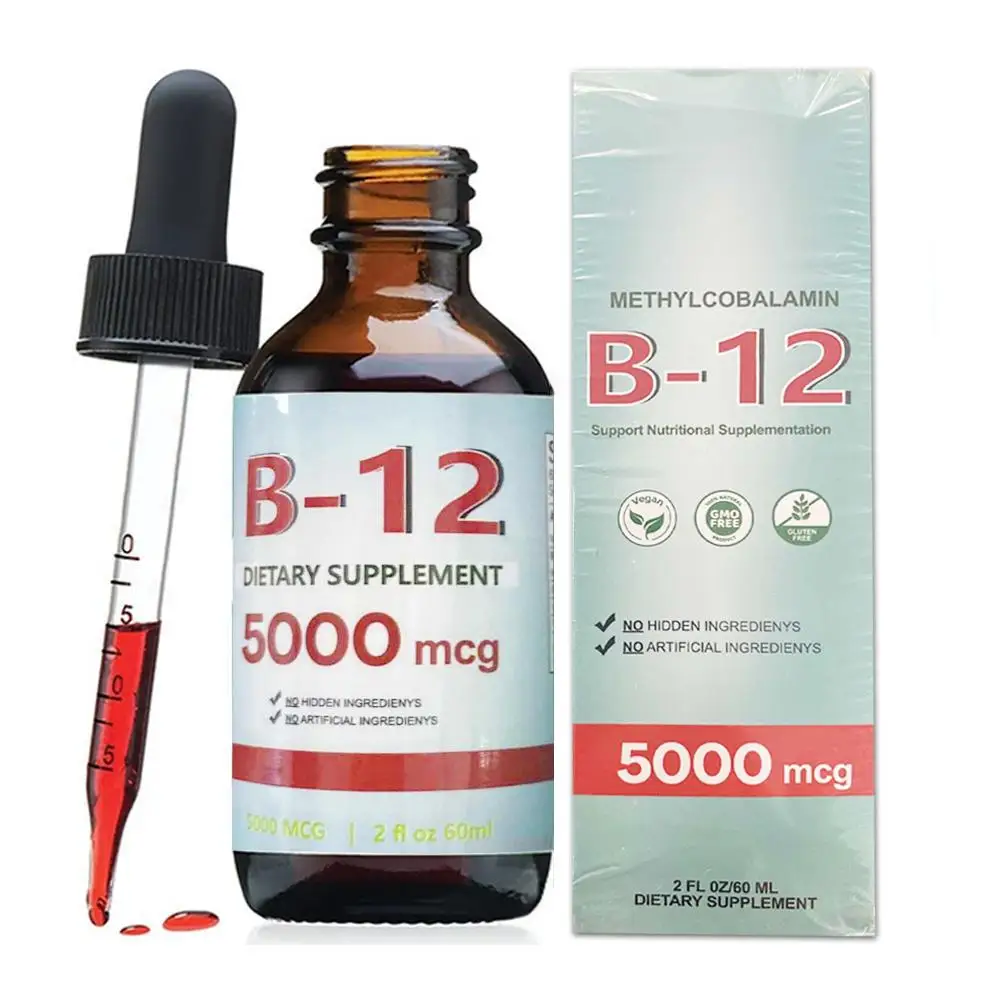 60ML ビタミンB12液体ドロップス 強力な骨格 健康な心臓と免疫力の向上 筋肉の回復