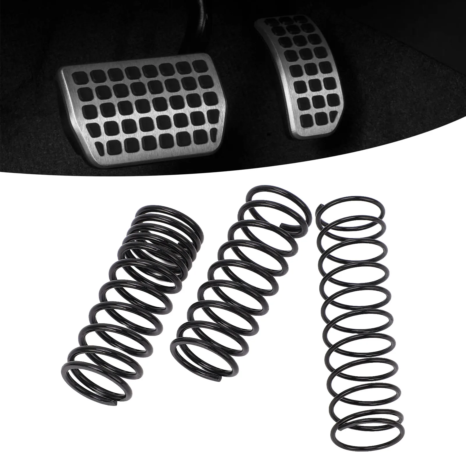 3Pcs Upgrade Pedal Spring Kit Metal Black High Strength For LOGITECH G25 G27 G29 G920 Racing Wheel