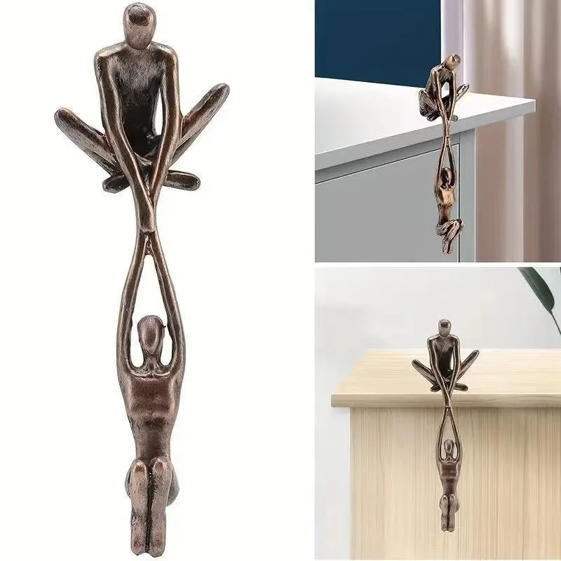 Man Lifting Woman Figurine Art Statue Lover Sculpture Ornament Home Desktop Decor Dancing Couple Sculpture Art Creative Artwork