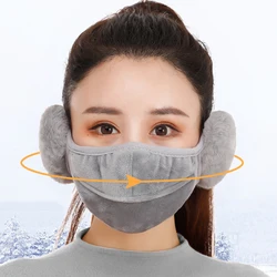 Moda unissex furos respiráveis máscara à prova de frio máscara térmica earmuffs dustproof toalha banda orelha mais quente ao ar livre equitação orelha muff