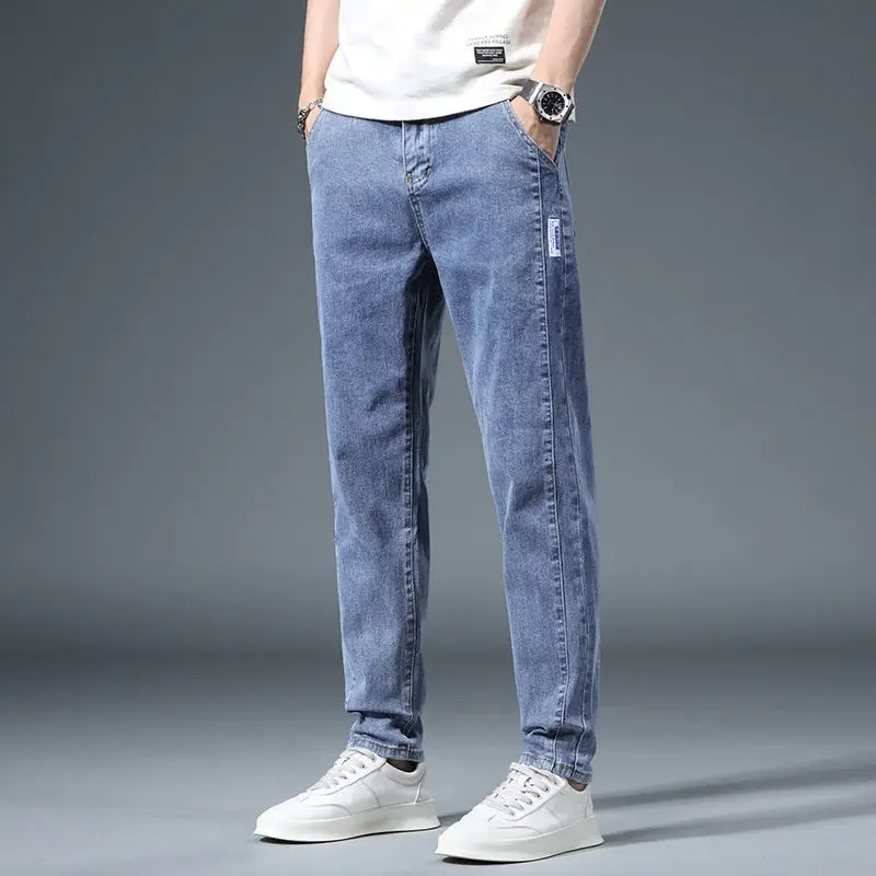 

Men's Pants Spring/Summer Pants 2023 New Men's Jeans Loose Spliced Casual Straight Leg Pants Thin Style mens jeans