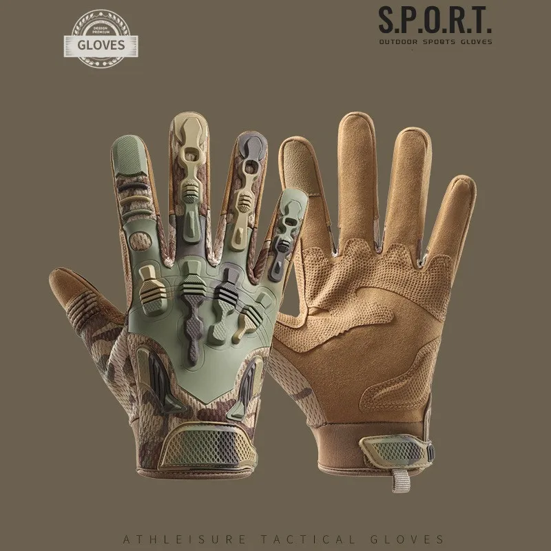 Outdoor Cycling Gloves Motorcycle Training Sport Climbing Shooting Hunting Riding Cycling Full Finger Anti-Skid Mittens 5