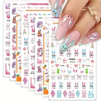 Easter Rabbit Nail Art Stickers Decals 3D Self-adhesive Nail Art Supplies Cartoon Character Nail Decals DlY Stickers For Nails 1