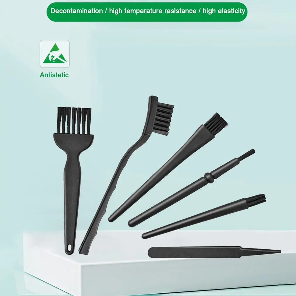 

6 In 1 Keyboard Brush Kit Nylon Anti Static Brushes Computer Keyboards Machine Car Interior Vent Cleaning Tool Plastic Handle
