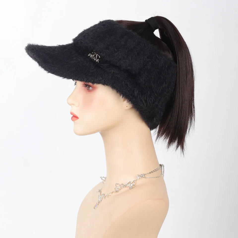 Synthetic Straight Hair Ponytail Extension Wig Black