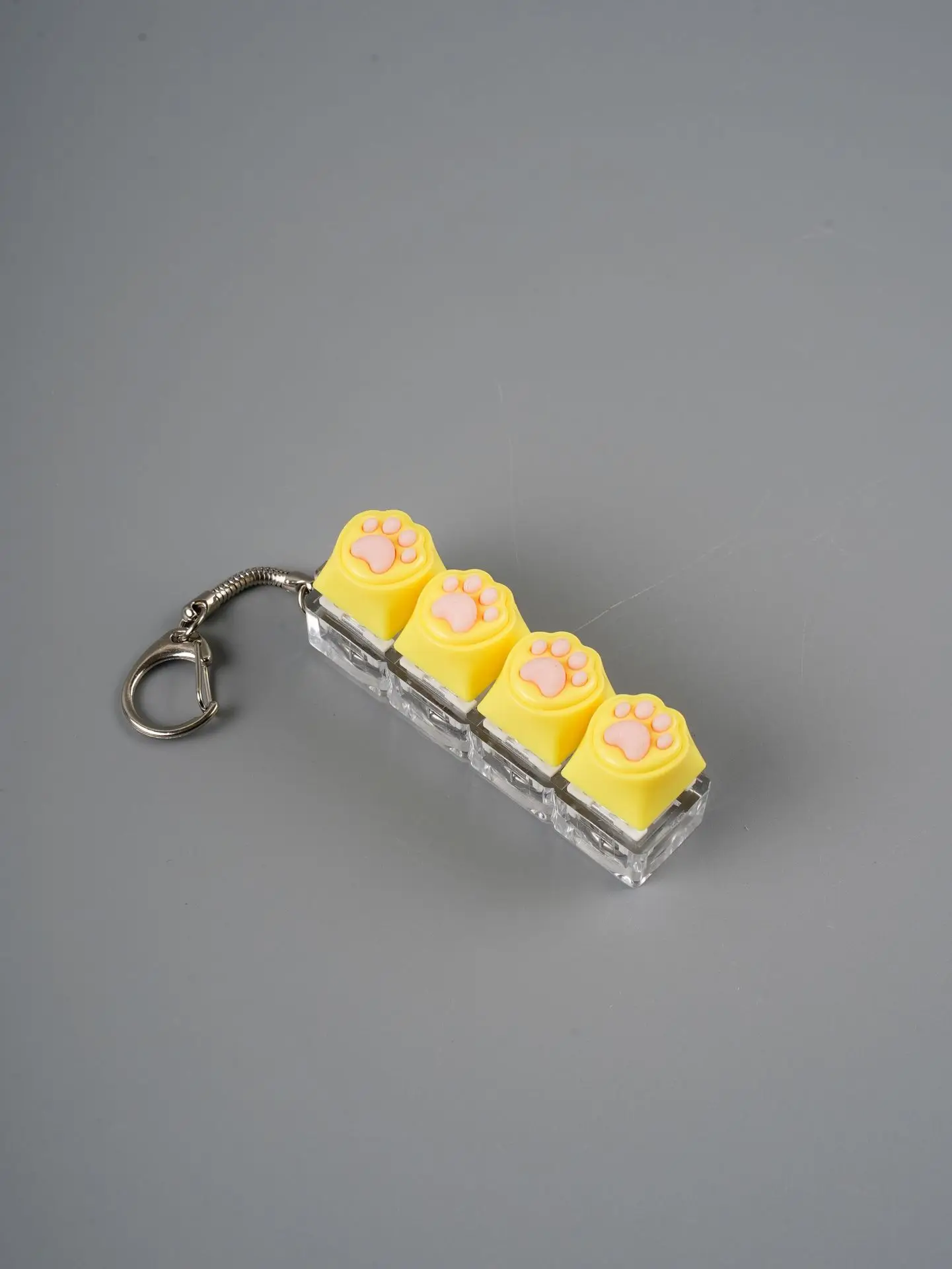 Portable LED Keyboard Keychain Light - Stress Relief Fidget Toy and Office Decor Gift