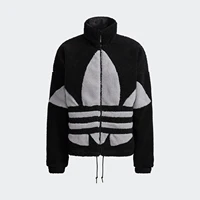 Adidas veste chaude officielle à trois rayures pour hommes et femmes en laine d'agneau à col montant HC0325 4