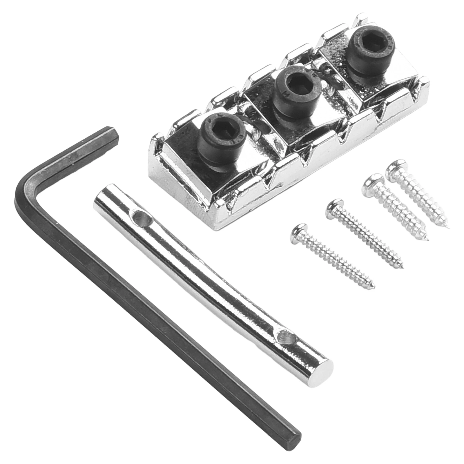 

Efficient Guitar Locking Nut System Stainless Steel 45mm String Tension Bar Designed for ST Electric Guitar Tremolo Bridge