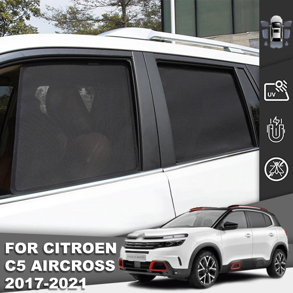 For Citroen C5 Aircross 2017-2022 Car Sunshade Magnetic Front Windshield  Mesh Frame Blind Curtain Rear Side Window Sun Shade - Side Window Sunshades  - AliExpress