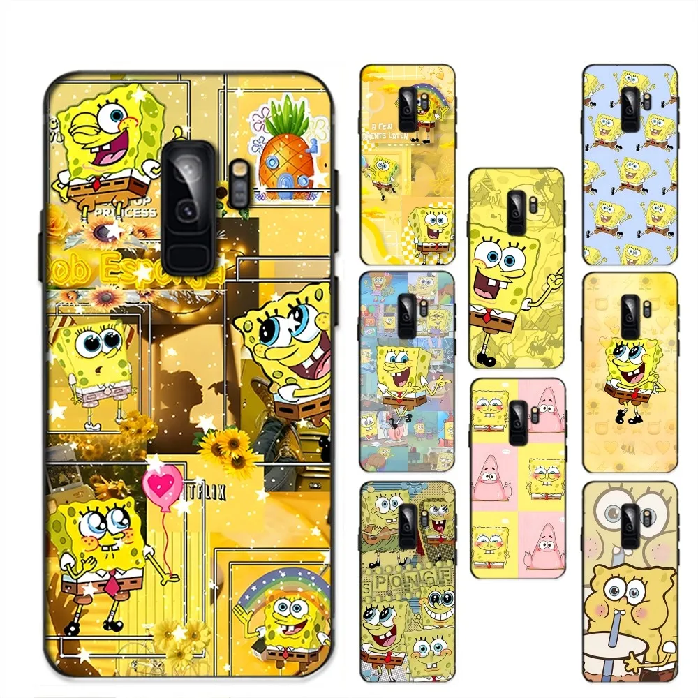 

Cartoon S-SpongeBob Cute S-SquarePants iphone case For Samsung S 9 10 20 21 22 23 30 23plus lite Ultra FE S10lite Fundas