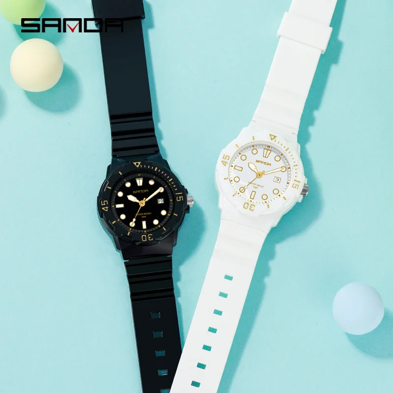 Sanda TJ6039 Simple and Personalized Electronic Watch Multi functional Leisure Versatile Student Watch Outdoor