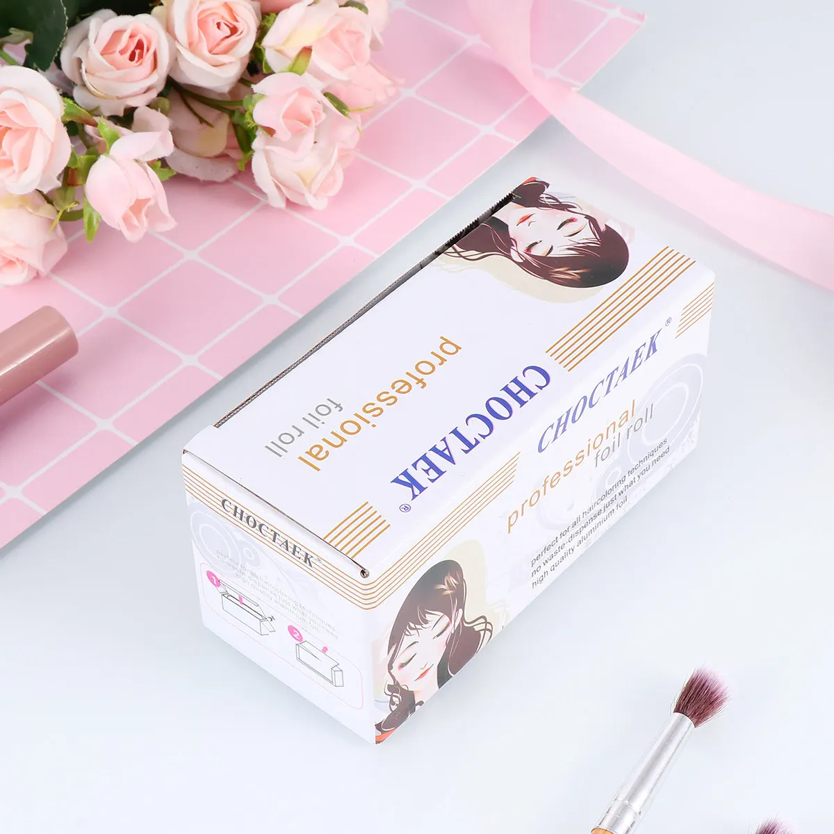 1롤 12cm 두께 미용 펌 호일 전문 내열성 틴포일 헤어 컬러링 스타일링 살롱 바버용 틴 포일