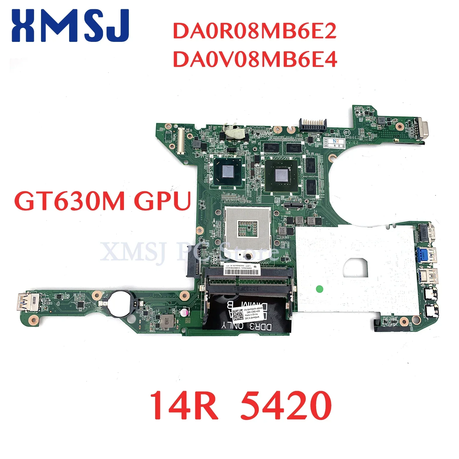 

Материнская плата XMSJ для ноутбука DELL INSPIRON 14r 5420 DA0R08MB6E2 DA0V08MB6E4 CN-0HMGWR 0HMGWR GT630M GPU материнская плата
