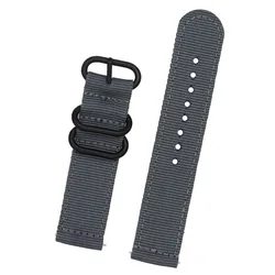 Durable 24mm Canvas Nylon Strap - Versatile Wristband - 24mm (GRAY)