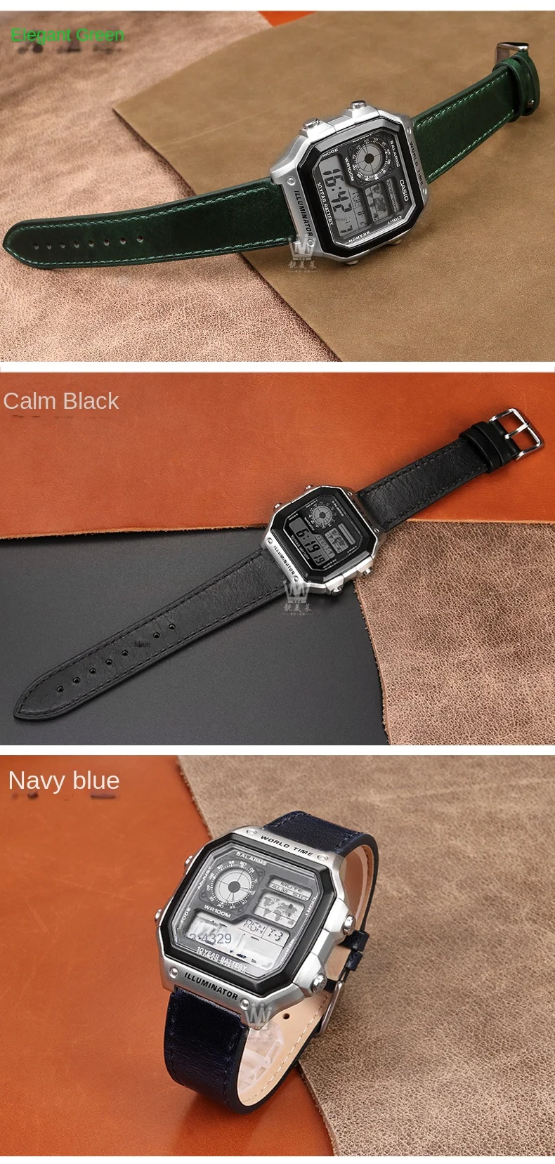 para Casio G-Shock, AE-1200WH, 1300, 1000, A159,