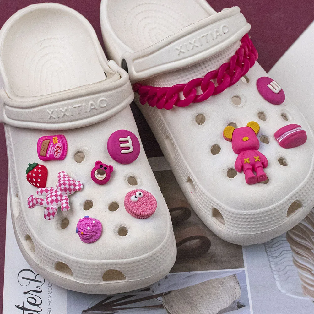 

1 компл. Милые Подвески Croc брендовые дизайнерские подвески для обуви красные Мультяшные Животные медведь Croc аксессуары Пряжка украшения для обуви DIY