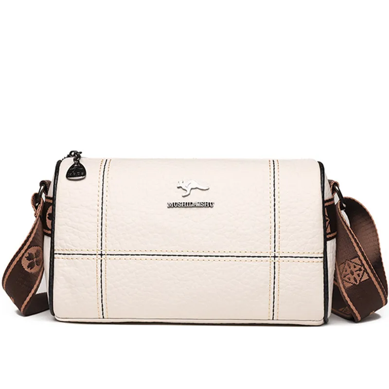 솔리드 컬러 정품 가죽 숄더 크로스 바디 백 여성용, 암소 가죽 숙녀 핸드백 여성 패션 토트 백 2023 