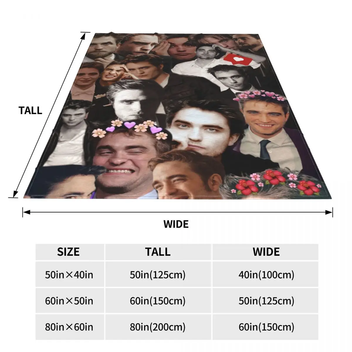 로버트 패틴슨 플란넬 담요 The Twilight Saga 영화 에드워드 던지기 담요 소파 침구 라운지 150x125cm 러그 조각