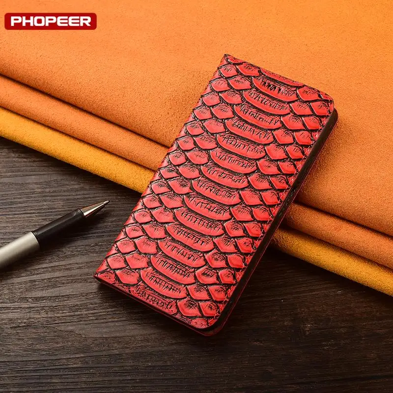 Elegant Genuine Leather Flip Wallet Phone Case - Premium Ultra Cover