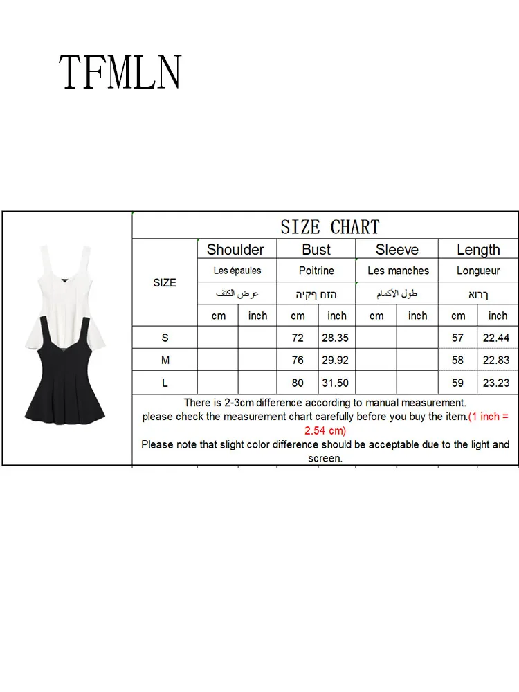 TFMLN 2025 Summer Women Solid Skirt Hem Tops Fashion Square Collar Sleeveless Slim Camisole Top High Street Ladies Causal Shirt