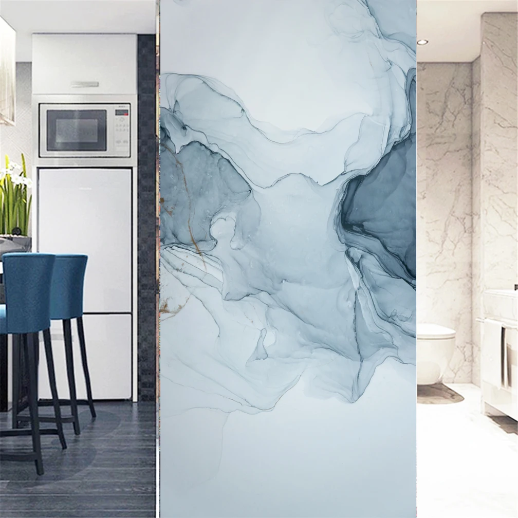 

Privacy Window Film Marble Background Decorative Glass Covering No-Glue 01Static Cling Frosted Window Stickers Window Tint 01H