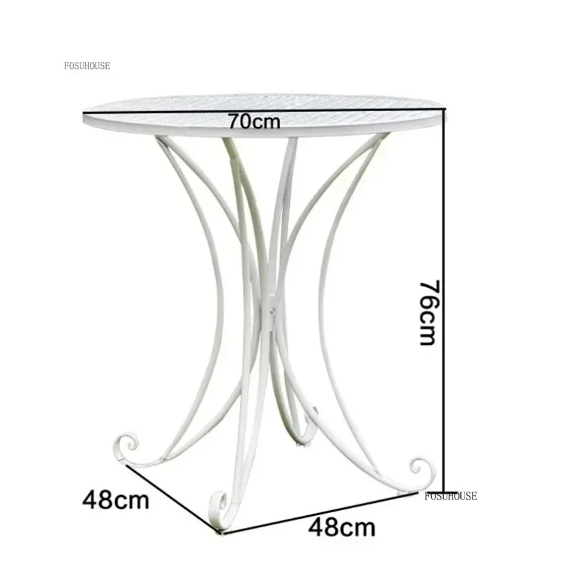 Garden Nordic Courtyard Outdoor Table and Chair Combination Leisure Countryside Negotiation Table Chairs Three Piece Set