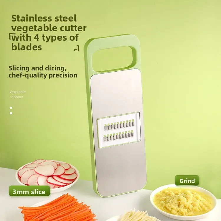 Kitchen Essentials Household Multi-functional Vegetable Cutter Shredder Stainless Steel Anti-cutting Hand Planer Slicer Slicer - 2
