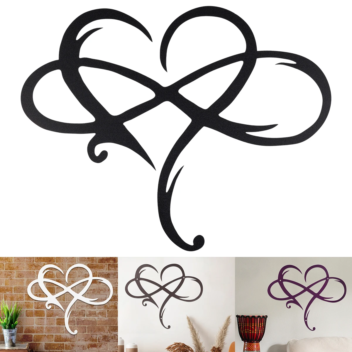 

Вечное сердце логотип металлическое художественное украшение на стену уникальное вечное сердце логотип на стену металлическая Настенная Наклейка домашнее украшение на стену сад