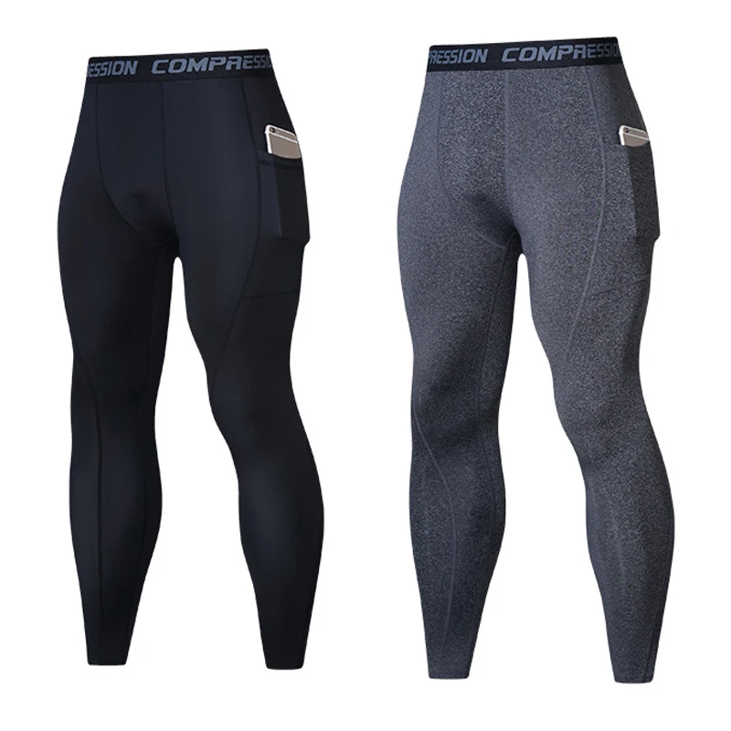 

Running Gym Accessories Men Tights Pocket Compression Pants Outdoor Sportswear Basketball Jogger Fitness Bodybuilding Leggings