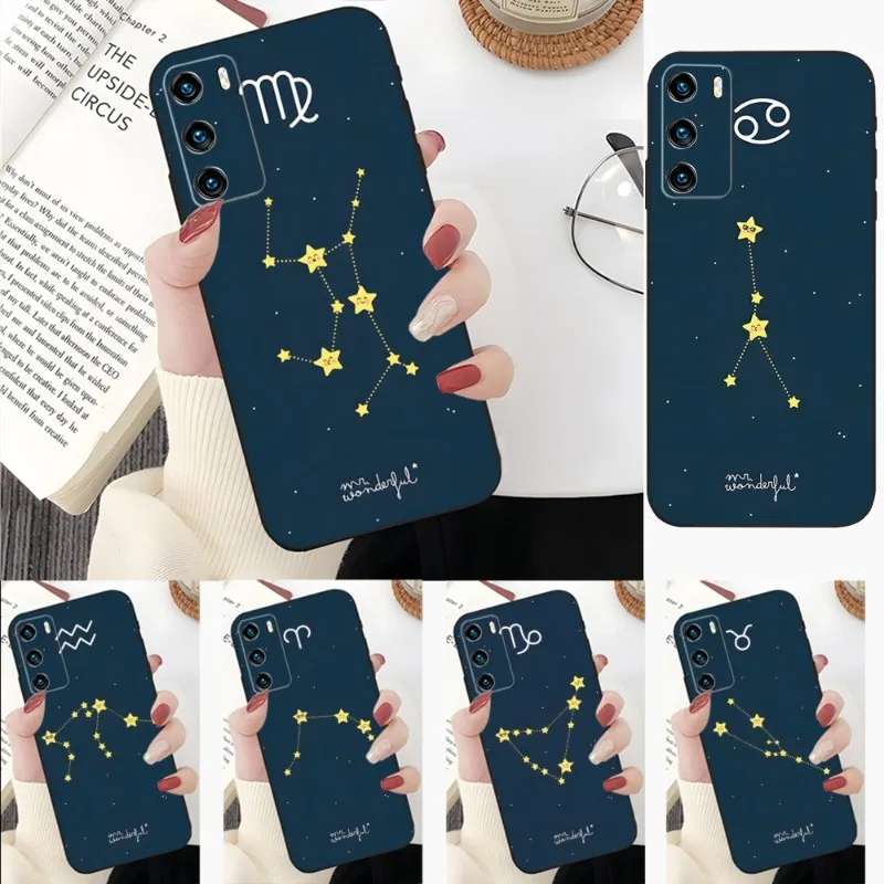 12 Costellazioni Custodia Per Telefono Capricorno Per Huawei Y9 Y7 Y7A Y7P Y6 Y6Pro Y5 Y5P Prime 2020 2019 2018 2017 Nova 9S 9Ro 9Se