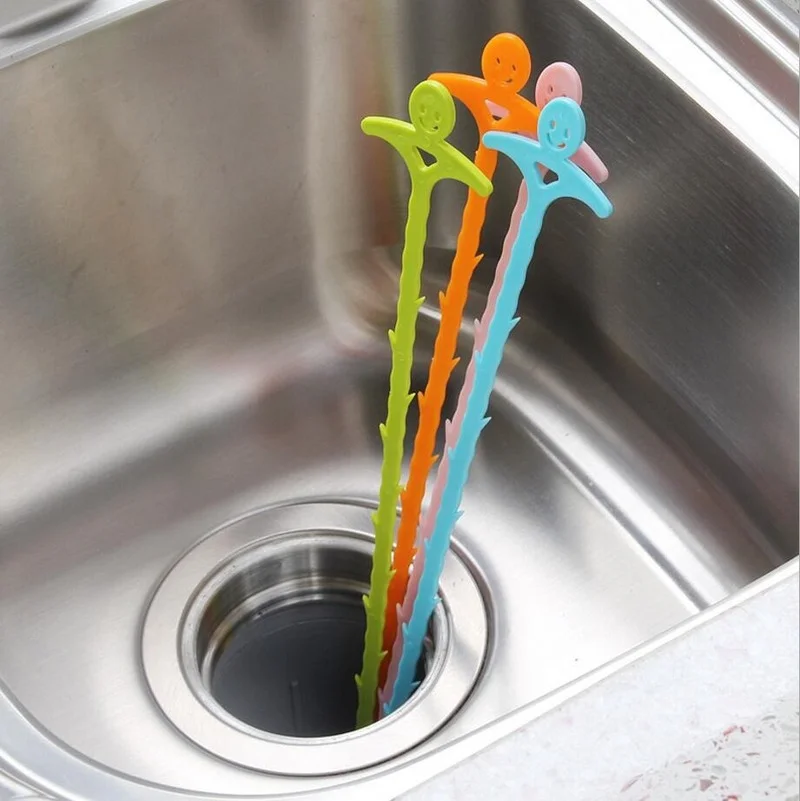 

3pcs Sink Pipe Dredger Water Channel Drain Cleaner Hair Cleaning Hook Sewer Filter Anti Clogging Floor Wig Removal Clogs Tools