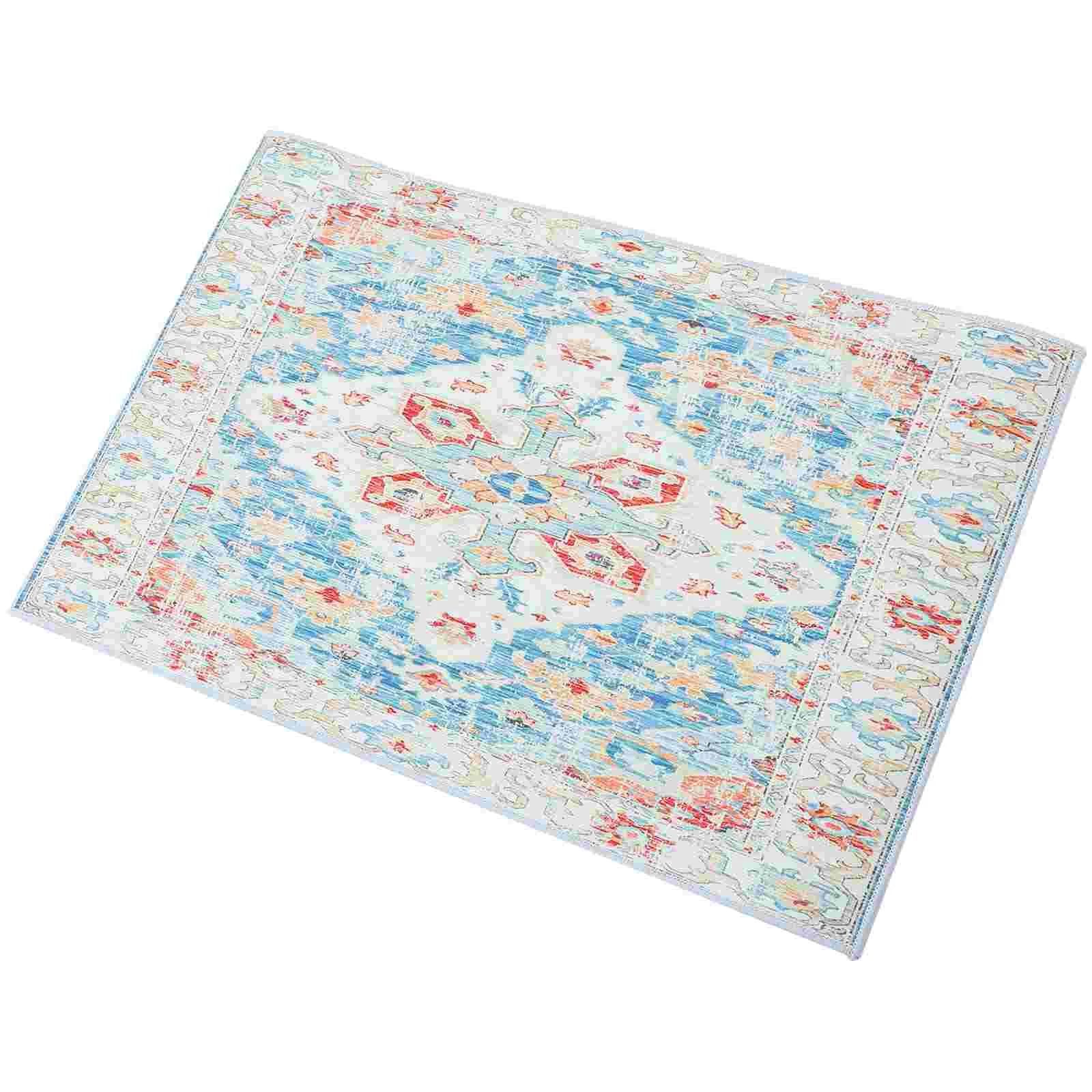 

Boho Rug Washable Floor Rug Bedroom Rug Carpet Bedroom Bohemian Style Carpet Ethnic Style Polyester Floor Carpet for Home