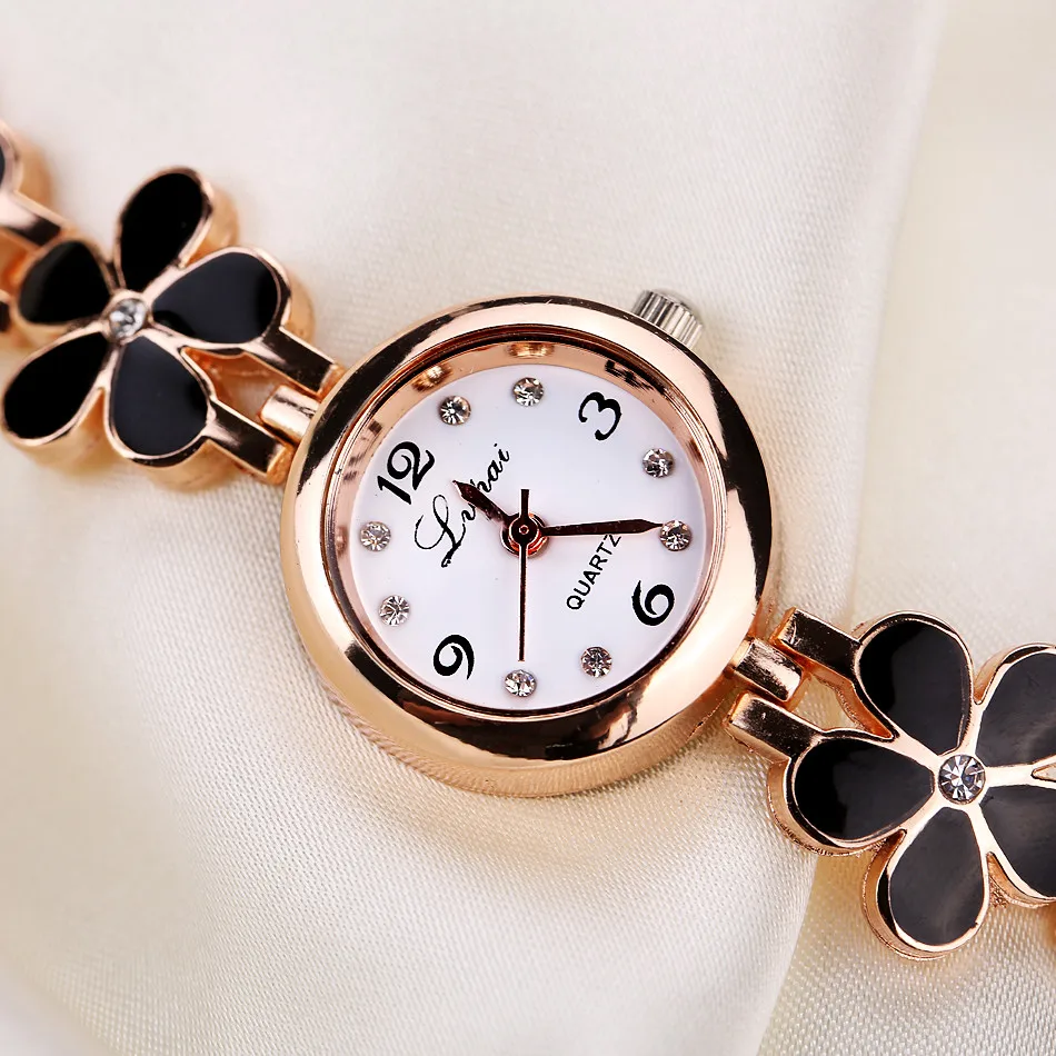 Fashion Small Watches Women 2023 Luxury Rhinestone Flower Bracelet Stainless Steel Watchband Dress Female Clock relogio feminino