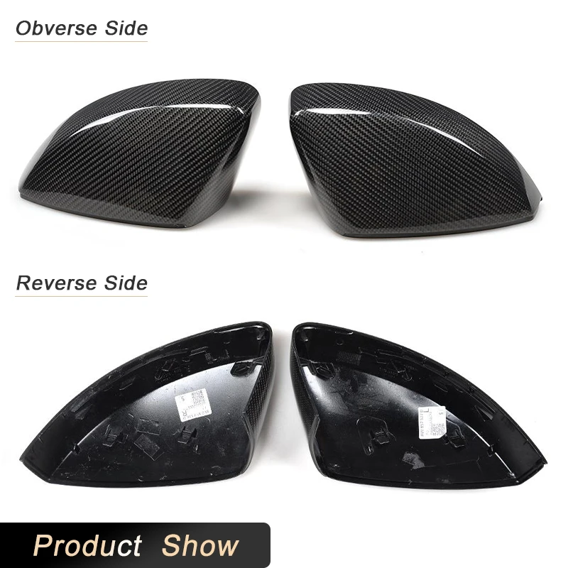 AUDI A3 S3 RS3 WING MIRROR COVER PAIR REAL CARBON FIBRE 2014-2016