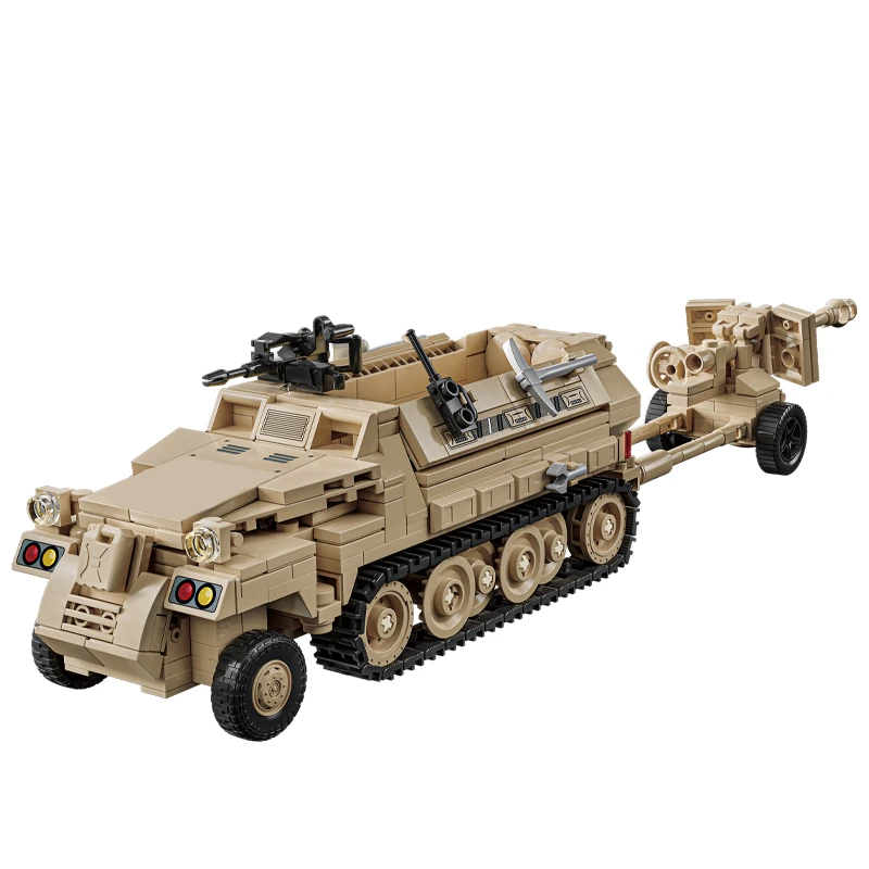 WW2 Military Half-Tracked Vehicle Building Block Set