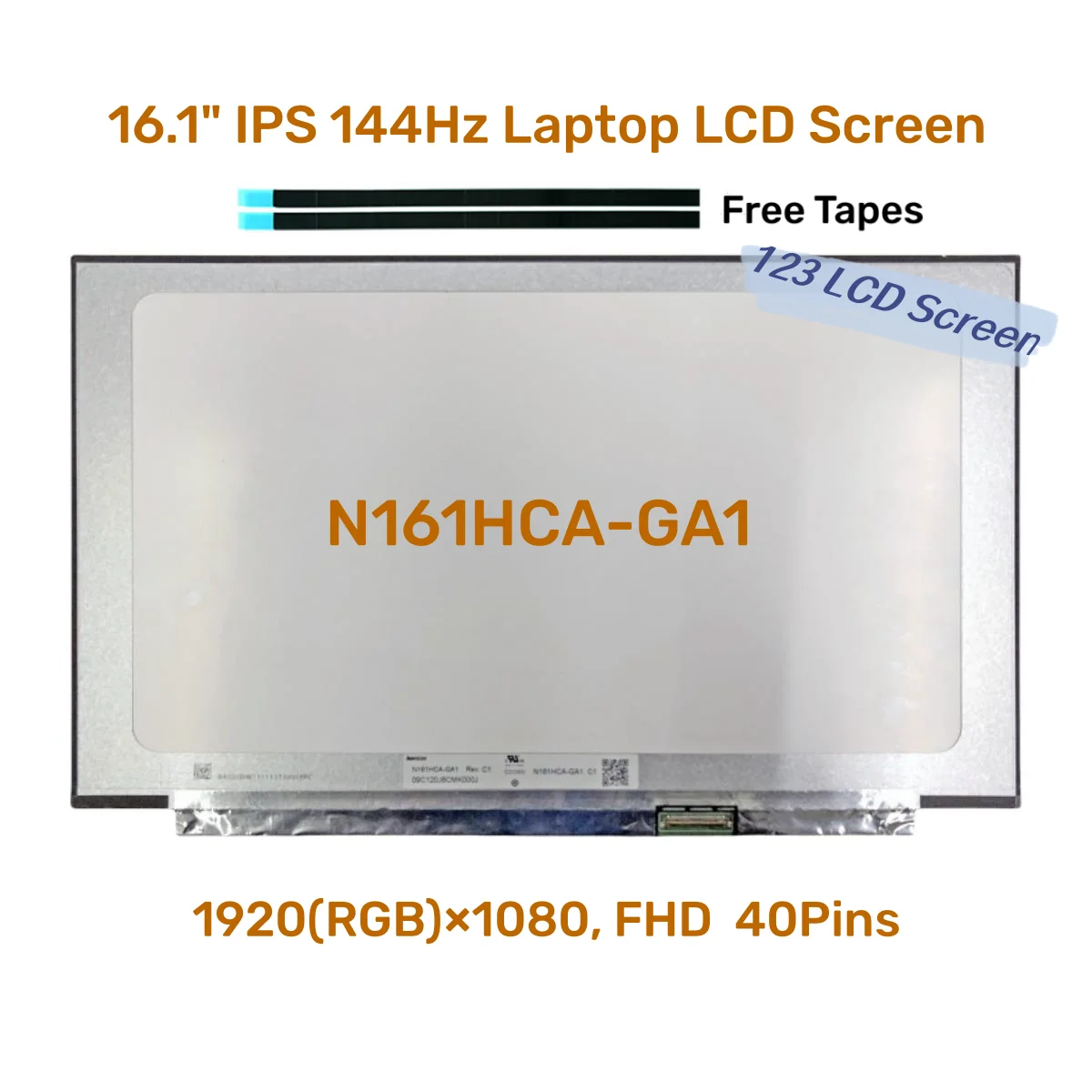 노트북 LCD 스크린 N161HCA-GA1 NV161FHM-NY1, NV161FHM..