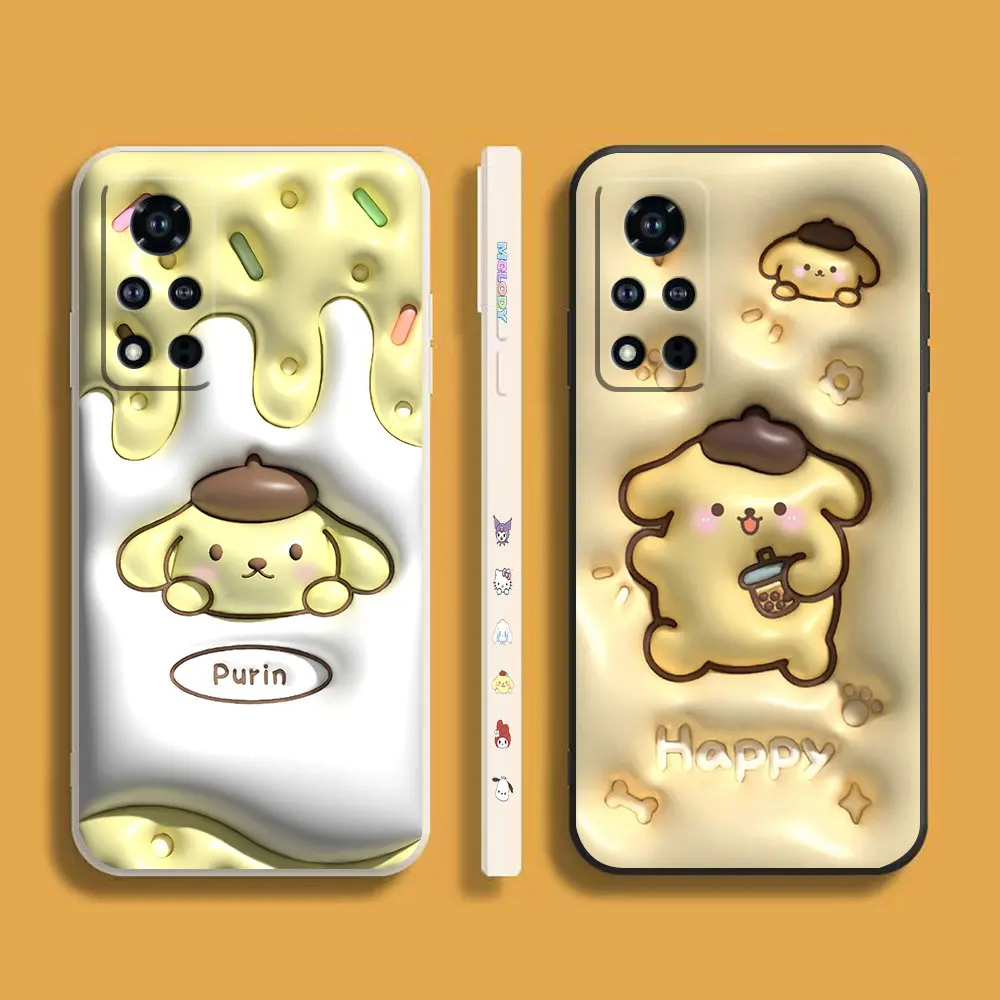 

Cute Pom Pom Purin Phone Case For Honor MAGIC 3 4 5 Note 10 V10 V20 V30 V40 X10 X20 X30 X40 X40I PLAY 4 5T 6T PRO MAX 5G Case