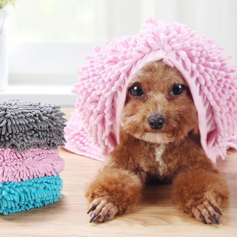 Chenille Pet Quick-Dry Towel 1