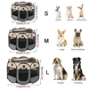 Portable Pet Tent Kennel Octagonal Fence cat cage small dog cage four season universal cat delivery room 4