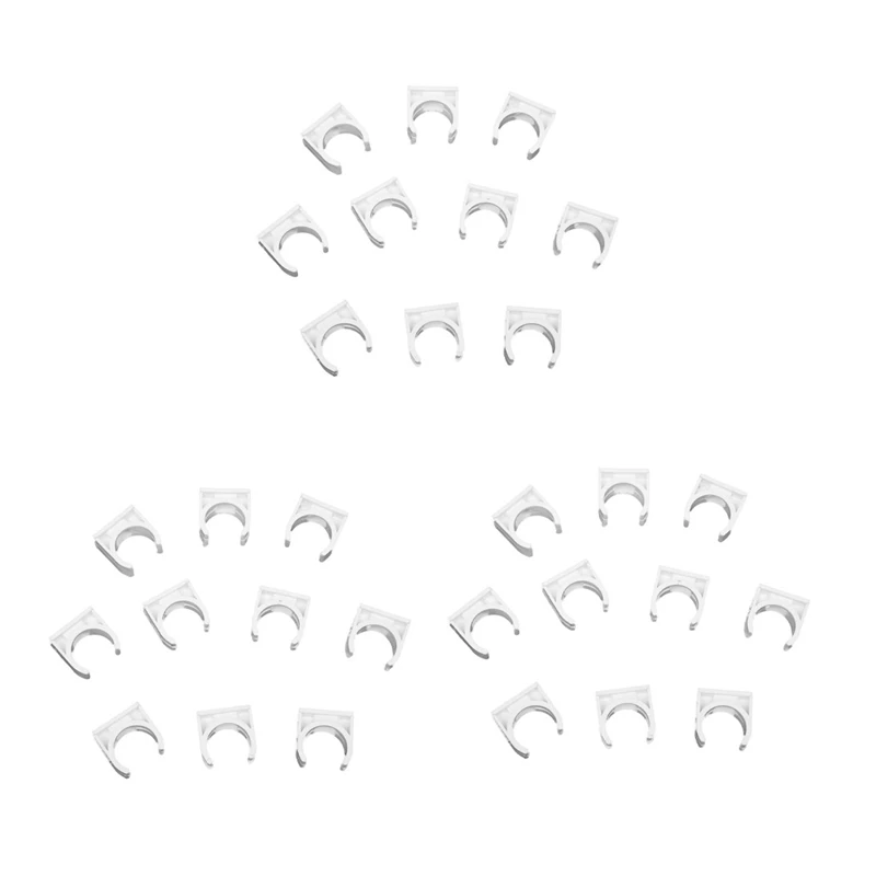 

30 Pcs 20Mm Diameter White PVC Water Supply Pipe Clamps Clips Fittings