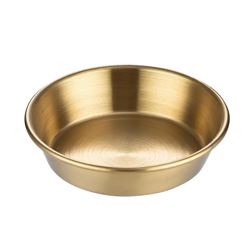 304 Stainless Steel Sauce Dishes Condiment Saucer Barbecue Restaurant Western Restaurant Salad Small Bowl Fries Ketchup Saucer