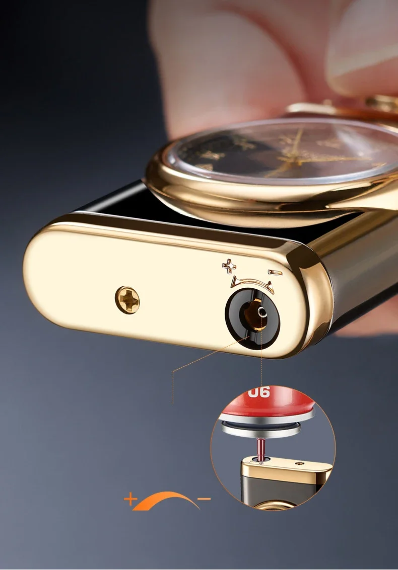 Description Picture 6 of item2024 Rocker Arm Watch Metal Unusual Gas Lighters Jet Butane Torch Lighter Windproof Cigarette Cigar Lighter Gadgets for Men