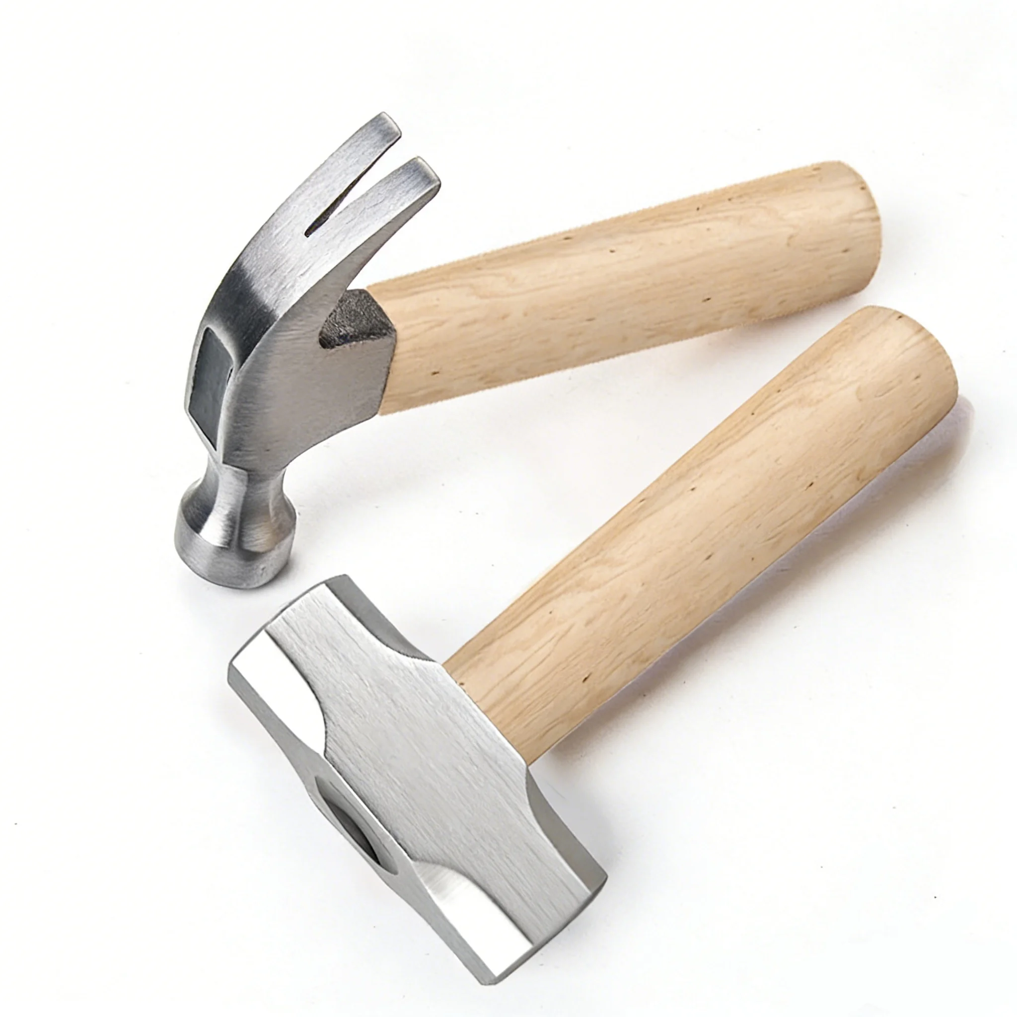 Compact Wood Handled Claw Hammer with High-Carbon Steel Head - 8 OZ