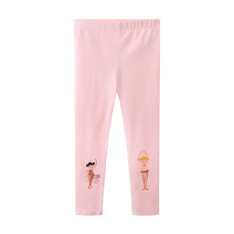 Jumping Meters 2-7T Autumn Spring Girls Leggings Pants Full Length Embroidery Girls  Baby Skinny Pencil Pants Cute Girls Pants