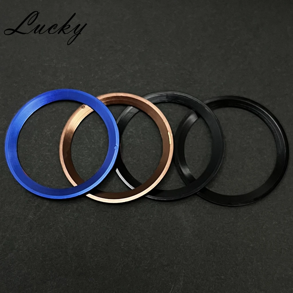 Retro Aluminum Sloping Bezel GMT & Diving Watch Insert, 38mm x 30.6mm, for 40mm Watch Face Replacement