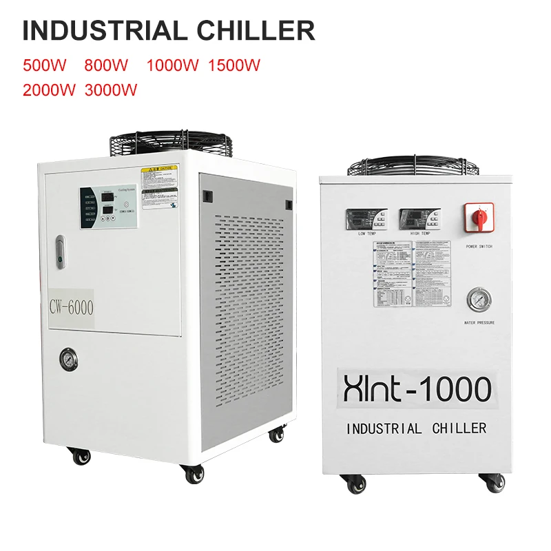 Industrial Chiller Water Cycle Temperature Controller For 500w 800w 1000w 1500w 2000w 3000w Co2 Glass Laser Tube Chiller